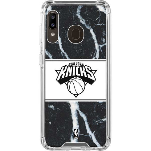 NBA New York Knicks Marble Galaxy A30 Clear Case