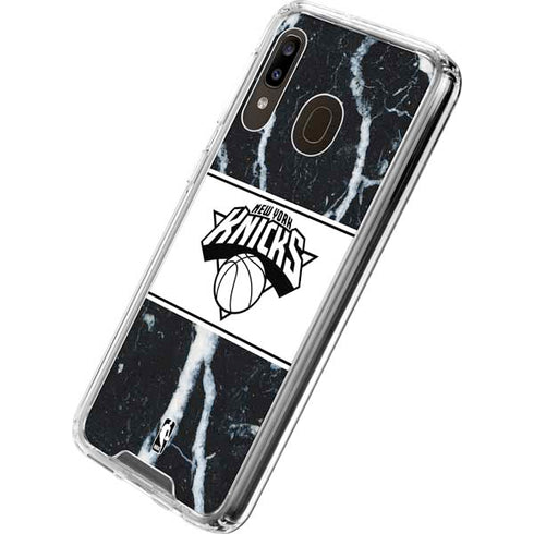 NBA New York Knicks Marble Galaxy A30 Clear Case