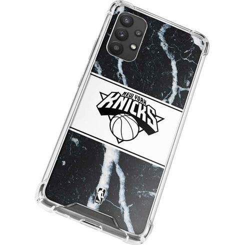 NBA New York Knicks Marble Galaxy A32 5G Clear Case