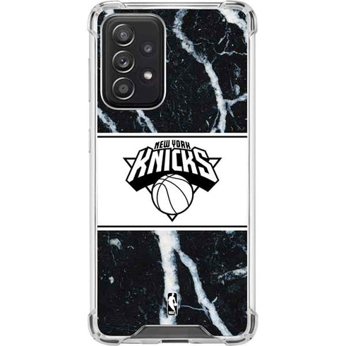 NBA New York Knicks Marble Galaxy A52 5G Clear Case