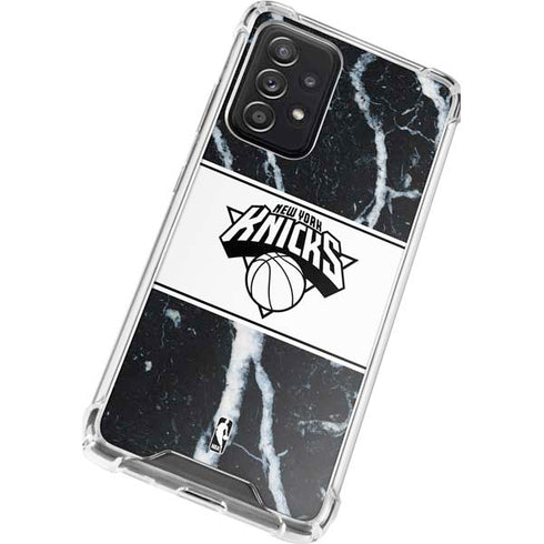 NBA New York Knicks Marble Galaxy A52 5G Clear Case