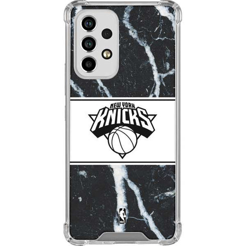 NBA New York Knicks Marble Galaxy A53 5G Clear Case