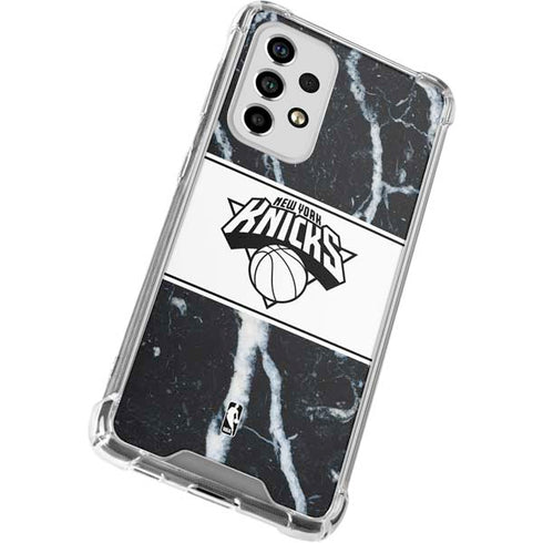 NBA New York Knicks Marble Galaxy A53 5G Clear Case