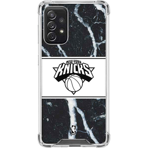 NBA New York Knicks Marble Galaxy A72 5G Clear Case