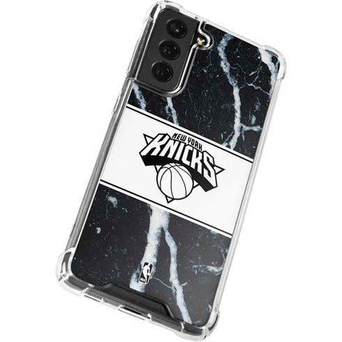 NBA New York Knicks Marble Galaxy S21 FE Clear Case