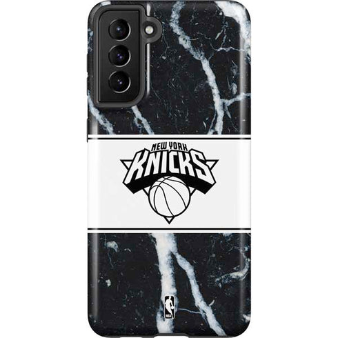 NBA New York Knicks Marble Galaxy S21 Plus 5G Pro Case