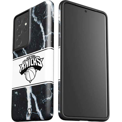 NBA New York Knicks Marble Galaxy S21 Ultra 5G Pro Case