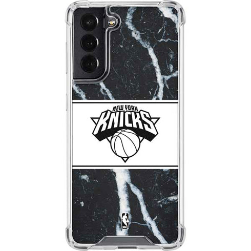 NBA New York Knicks Marble Galaxy S22 Clear Case