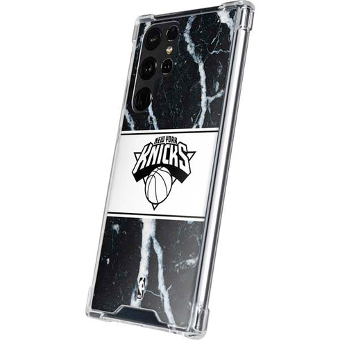 NBA New York Knicks Marble Galaxy S22 Ultra Clear Case