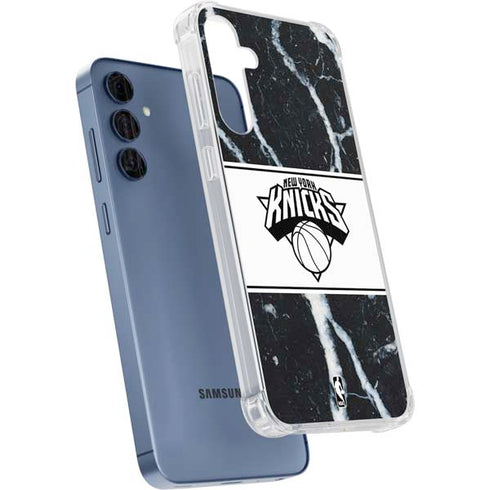 NBA New York Knicks Marble Galaxy S24 Clear Case