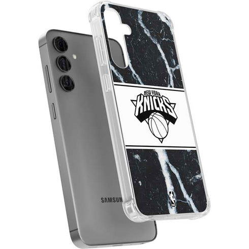 NBA New York Knicks Marble Galaxy S24 Plus Clear Case