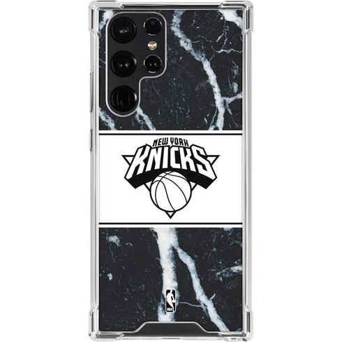 NBA New York Knicks Marble Galaxy S24 Ultra Clear Case