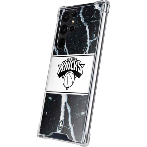 NBA New York Knicks Marble Galaxy S24 Ultra Clear Case