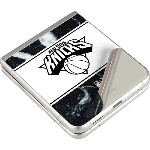 NBA New York Knicks Marble Galaxy Z Flip3 5G Skin