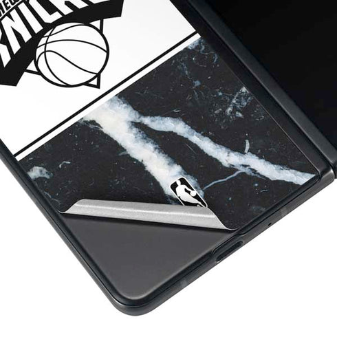 NBA New York Knicks Marble Galaxy Z Fold3 5G Skin