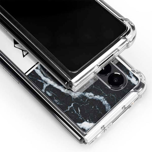 NBA New York Knicks Marble Galaxy Z Fold4 5G Clear Case