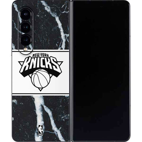 NBA New York Knicks Marble Galaxy Z Fold4 5G Skin