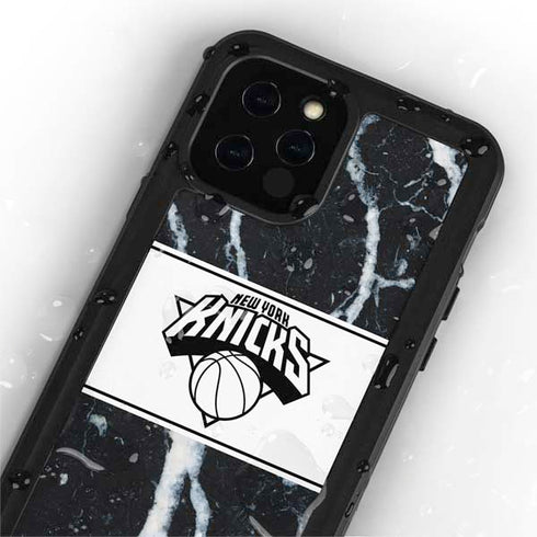 NBA New York Knicks Marble iPhone 12 Pro Waterproof Case