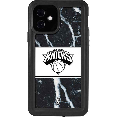 NBA New York Knicks Marble iPhone 12 Waterproof Case