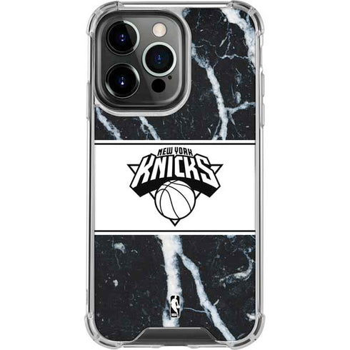 NBA New York Knicks Marble iPhone 15 Pro Clear Case