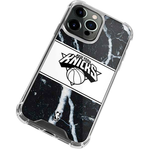 NBA New York Knicks Marble iPhone 14 Pro Clear Case