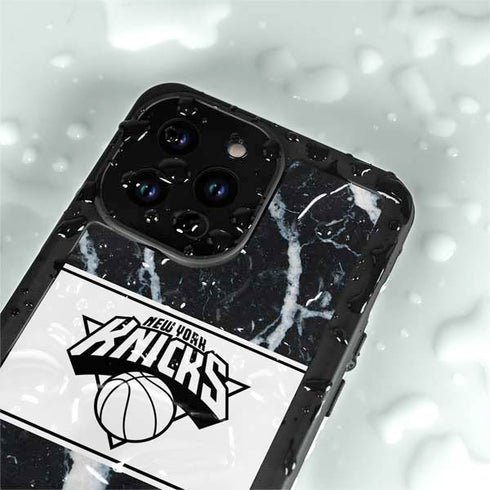NBA New York Knicks Marble iPhone 14 Pro Max Waterproof Case