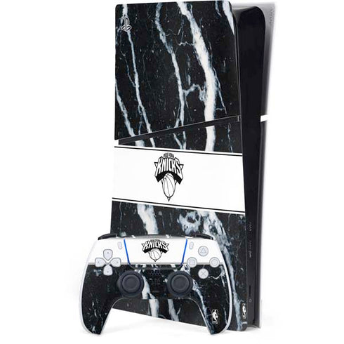 NBA New York Knicks Marble PS5 Slim Digital Edition Bundle Skin