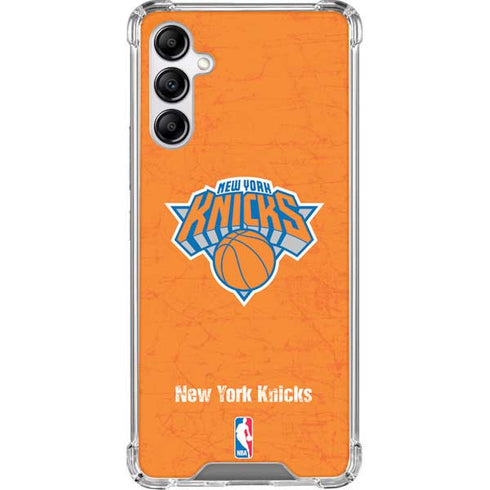 NBA New York Knicks Orange Primary Logo Galaxy A14 5G Clear Case