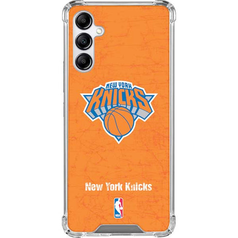 NBA New York Knicks Orange Primary Logo Galaxy A15 5G Clear Case
