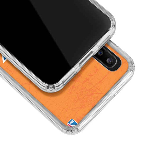 NBA New York Knicks Orange Primary Logo Galaxy A20 Clear Case
