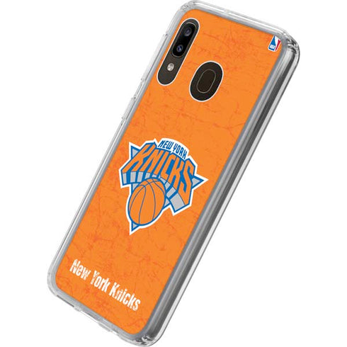 NBA New York Knicks Orange Primary Logo Galaxy A20 Clear Case