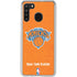NBA New York Knicks Orange Primary Logo Galaxy A21 Clear Case