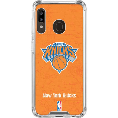 NBA New York Knicks Orange Primary Logo Galaxy A30 Clear Case