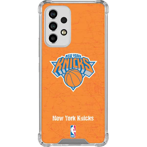 NBA New York Knicks Orange Primary Logo Galaxy A53 5G Clear Case
