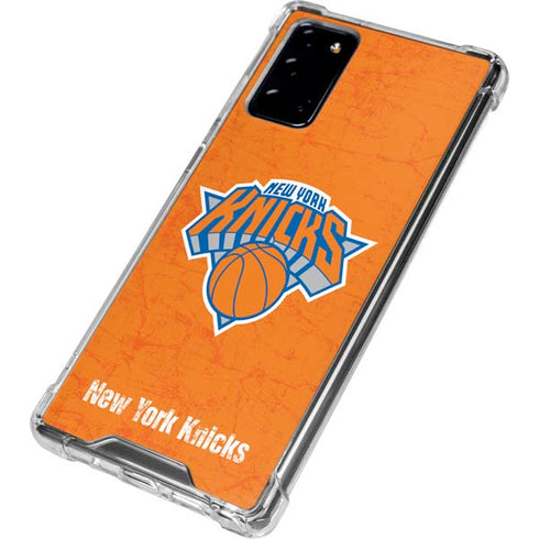 NBA New York Knicks Orange Primary Logo Galaxy Note20 5G Clear Case