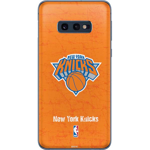 NBA New York Knicks Orange Primary Logo Galaxy S10e Skin