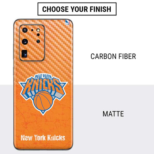 NBA New York Knicks Orange Primary Logo Galaxy S20 Ultra 5G Skin