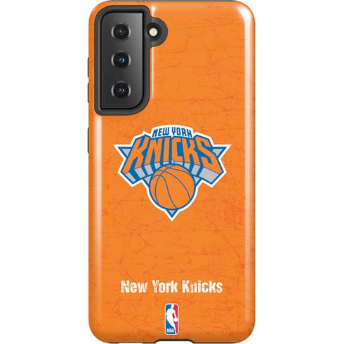 NBA New York Knicks Orange Primary Logo Galaxy S21 5G Pro Case