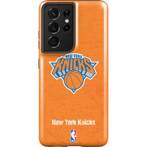 NBA New York Knicks Orange Primary Logo Galaxy S21 Ultra 5G Pro Case