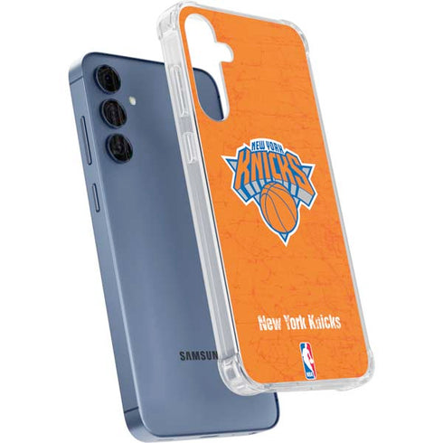 NBA New York Knicks Orange Primary Logo Galaxy S24 Clear Case