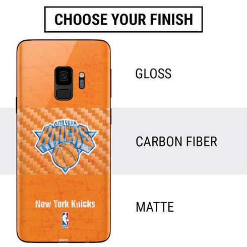 NBA New York Knicks Orange Primary Logo Galaxy S9 Skin