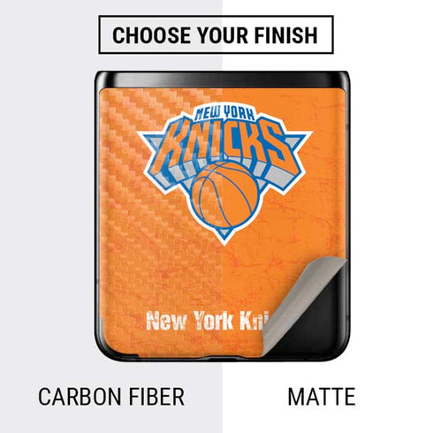NBA New York Knicks Orange Primary Logo Galaxy Z Flip Skin