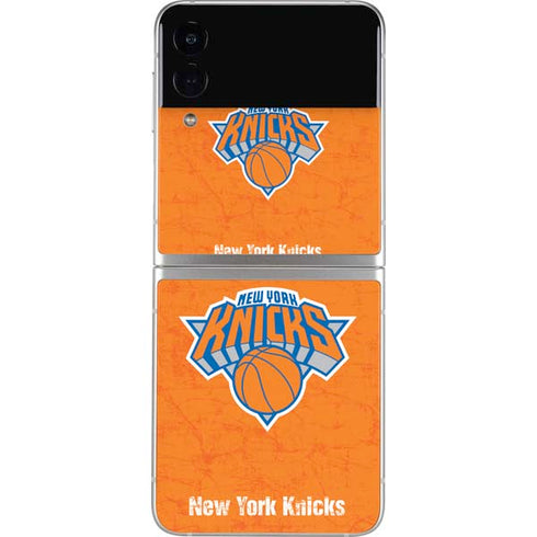 NBA New York Knicks Orange Primary Logo Galaxy Z Flip3 5G Skin