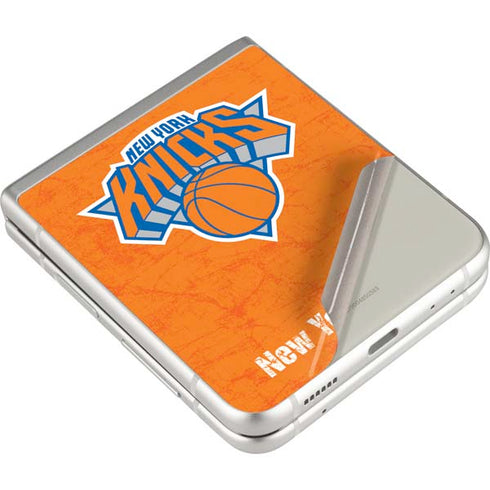 NBA New York Knicks Orange Primary Logo Galaxy Z Flip3 5G Skin