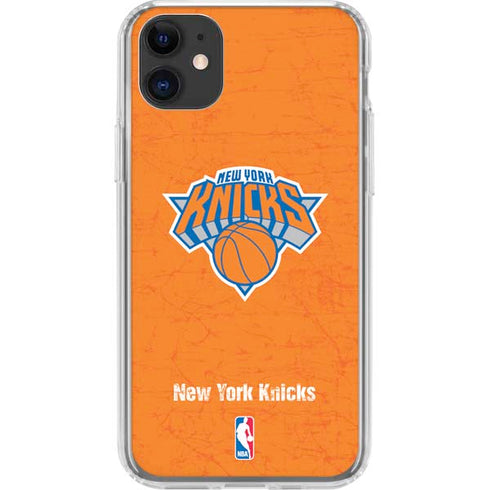 NBA New York Knicks Orange Primary Logo iPhone 11 Clear Case