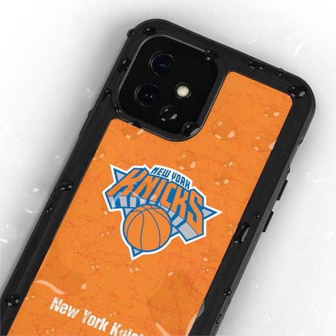 NBA New York Knicks Orange Primary Logo iPhone 12 Mini Waterproof Case