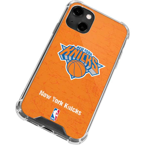 NBA New York Knicks Orange Primary Logo iPhone 14 Clear Case