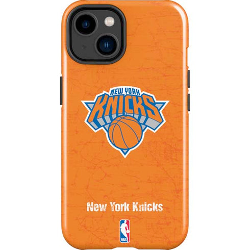 NBA New York Knicks Orange Primary Logo iPhone 15 Plus Impact Case