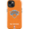 NBA New York Knicks Orange Primary Logo iPhone 15 Plus Impact Case