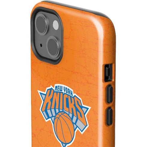 NBA New York Knicks Orange Primary Logo iPhone 14 Plus Impact Case